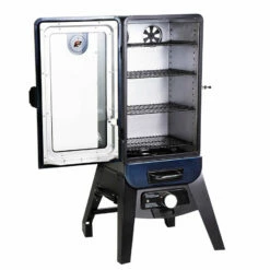 Pit Boss 3-Series Analog Vertical Smoker, Blue Hammertone -Ash Roamer Sales Store 10772 PBV3A1 Studio 007