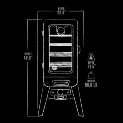 Pit Boss 3-Series Analog Vertical Smoker, Blue Hammertone -Ash Roamer Sales Store 10772exterior