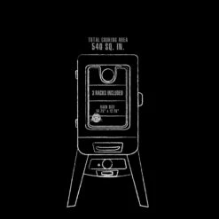 Pit Boss 2-Series Gas Vertical Smoker, Red Hammertone -Ash Roamer Sales Store 10791 interiordimensions