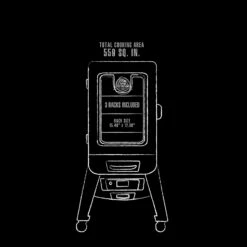 Pit Boss 2-Series Digital Vertical Smoker, Silver Hammertone -Ash Roamer Sales Store 10949 interiordimensions