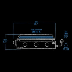 Pit Boss 3-Burner Tabletop Griddle -Ash Roamer Sales Store 10961 PB3BGT1 portable3burnergasgriddle