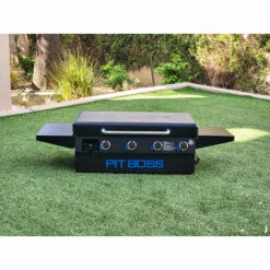 Pit Boss 4-Burner Deluxe Griddle With Side Shelves + Lid -Ash Roamer Sales Store 10963 4Burner Deluxe Folded Down