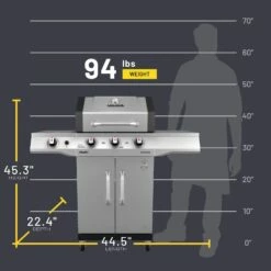 3-BURNER GAS GRILL SILVER -Ash Roamer Sales Store 277b7e3cdbc1b46cd2be45420c84564f 463732723