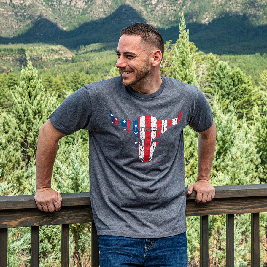 Pit Boss Men’s Heather American Bull T-Shirt - S 5 Pit Boss Men’s Heather American Bull T-Shirt - S - Image 3