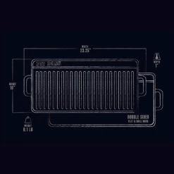 Pit Boss 10" X 20" Cast Iron Griddle -Ash Roamer Sales Store 68007dimensions