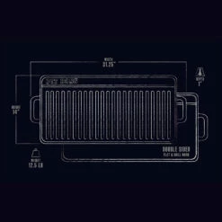 Pit Boss 14" X 28" Cast Iron Griddle -Ash Roamer Sales Store 68008dimensions