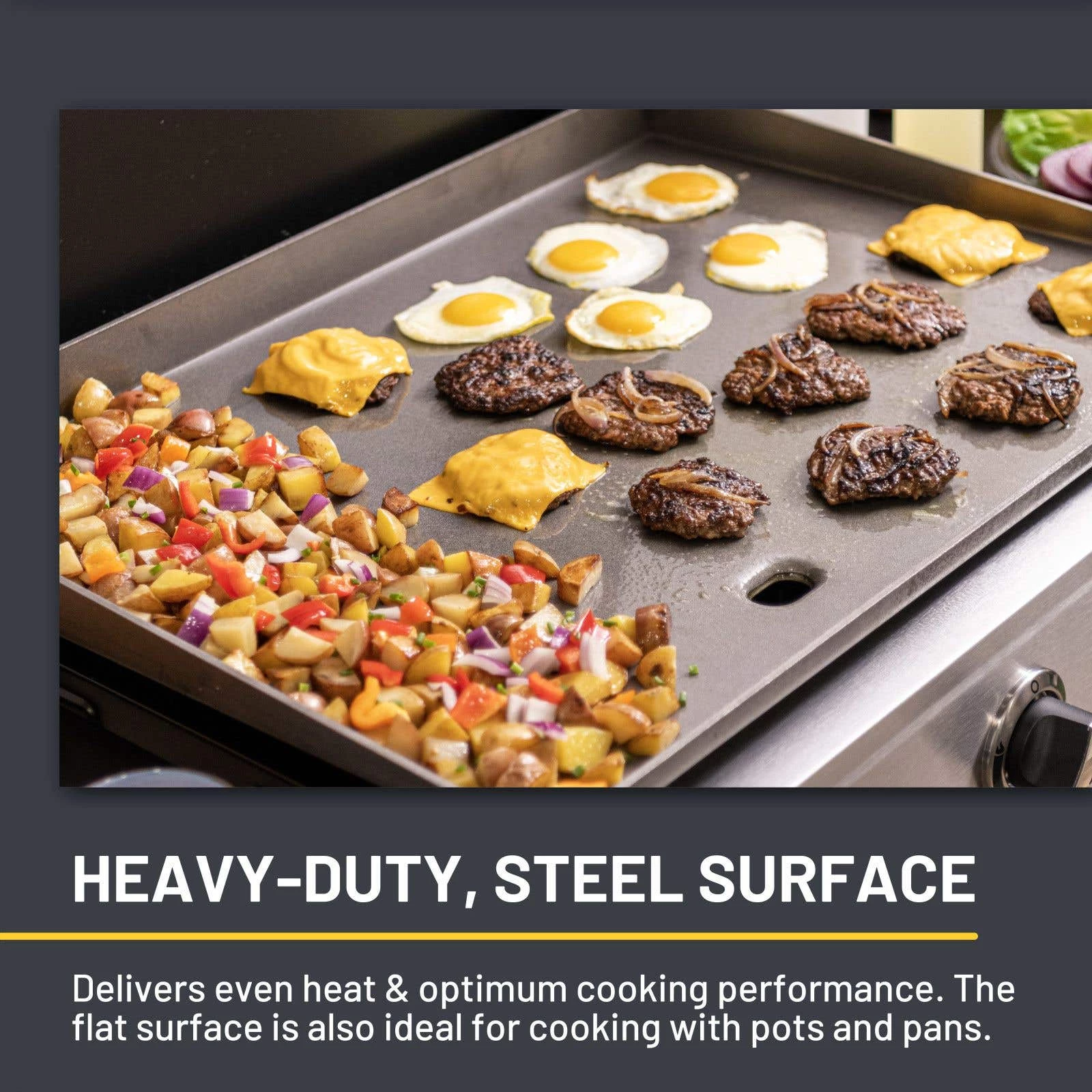 3-Burner Gas Griddle Cart 10 3-Burner Gas Griddle Cart - Image 8