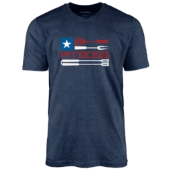 Pit Boss Tools Flag T- Shirt - Navy Heather - S