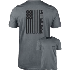 Pit Boss Vertical Flag Men’s T-Shirt - Titanium Heather Gray - S