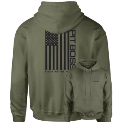 Pit Boss Vertical Flag Hoody - Army Green - M
