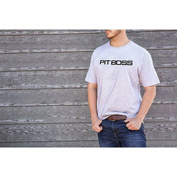 Pit Boss Men’s Grey Heather Logo T-Shirt - S 4 Pit Boss Men’s Grey Heather Logo T-Shirt - S - Image 2