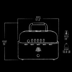 Pit Boss Portable Charcoal Grill - Grey - PBCSL200 10 Pit Boss Portable Charcoal Grill - Grey - PBCSL200 -Ash Roamer Sales Store PBCSL200 exterior 1