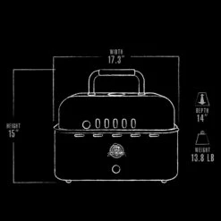Pit Boss Pit Stop, Portable Charcoal Grill W/ Cover And Bag - Blue -Ash Roamer Sales Store PBCSL200 exterior 2