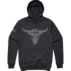 Men’s Charcoal Heather Bull Hoody - S