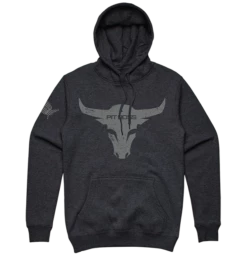 Men’s Charcoal Heather Bull Hoody - S