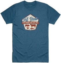 Pit Boss Men’s Steel Blue Heather Masters Of Smoke T-Shirt - S