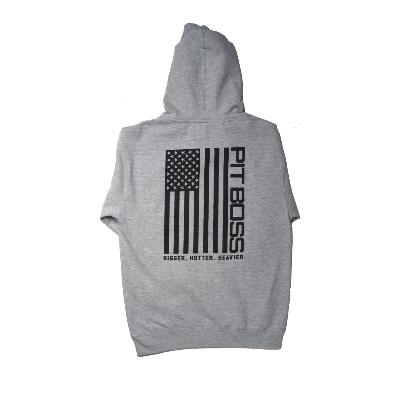 Pit Boss Vertical Flag Hoody - Heather Gray 4 Pit Boss Vertical Flag Hoody - Heather Gray - Image 2