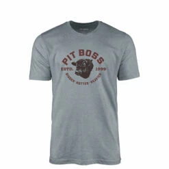 Pit Boss Angus American Men’s T-Shirt - Stone Heather - S