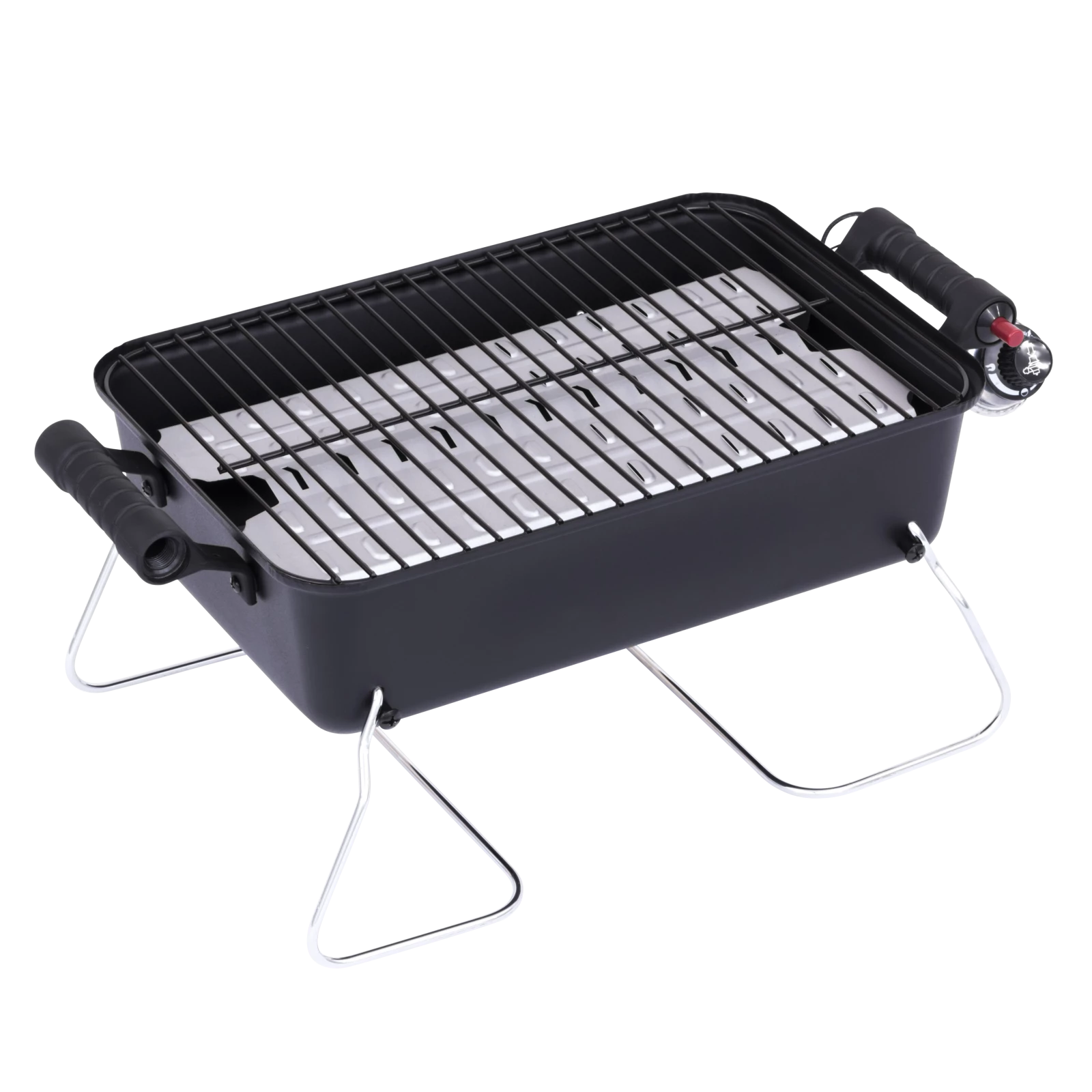 1-Burner Deluxe Portable Propane Gas Table Top Grill In Black 8 1-Burner Deluxe Portable Propane Gas Table Top Grill In Black - Image 6