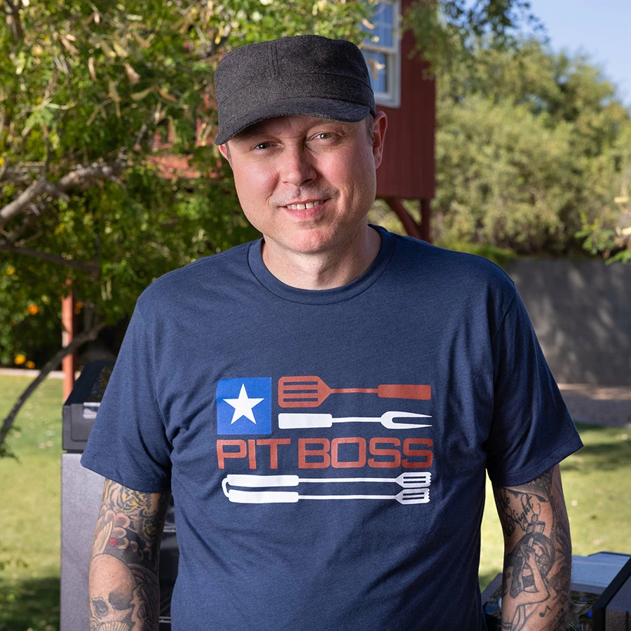Pit Boss Tools Flag T- Shirt - Navy Heather - S 4 Pit Boss Tools Flag T- Shirt - Navy Heather - S - Image 2