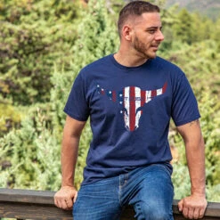 Pit Boss American Bull Men’s T-Shirt - Navy Heather - M -Ash Roamer Sales Store navyheather ls1