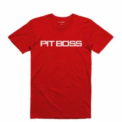 Pit Boss Men’s Red Heather Logo T-Shirt - M